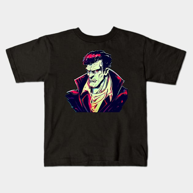 The Transylvanian Count: Dracula Shirts for Night Creatures Kids T-Shirt by Vish artd